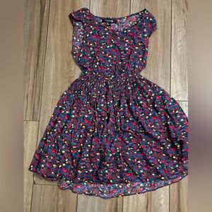 Forever 21 Floral Print Dress - Red, Blue, Yellow